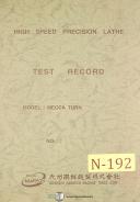 Namseon-Namseon Mecca Turn, Gwangju Lathe, Test Record Manual 1997-Mecca Turn-01